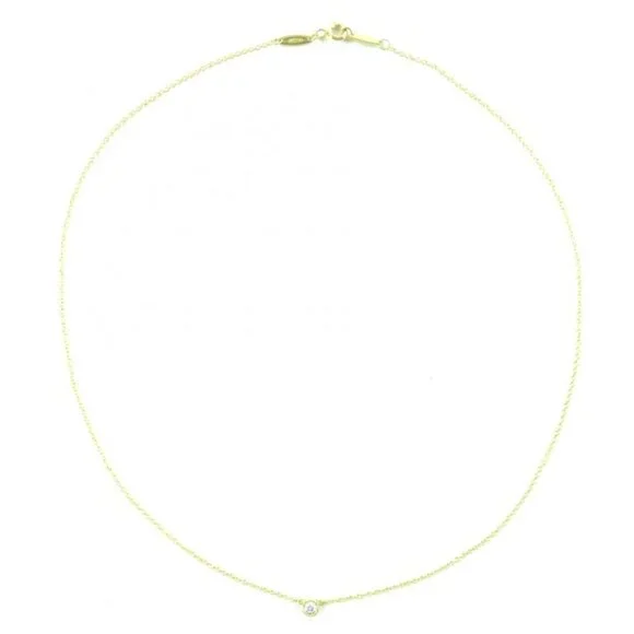 Tiffany & Co. Elsa Peretti By The Yard Necklace 18K YG Diamond 0.05ct - Picture 4 of 9